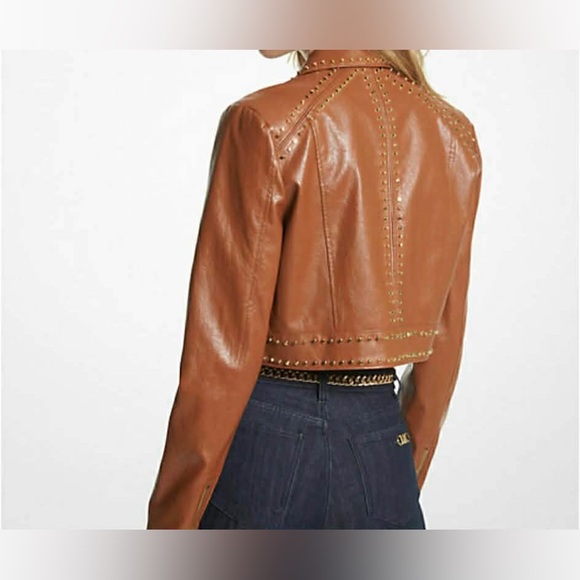 Michael Kors Astor Studded Moto Jacket *Brand new! - Picture 3 of 7
